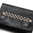 画像5: CALEE/STUDS LEATHER FLAP HALF WALLET（BLACK）［スタッズレザーハーフウォレット-23秋冬］ (5)