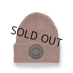 画像: RATS/KNIT CAP CIRCLE PATCH（BROWN） 【30%OFF】［ニットキャップ-23秋冬］