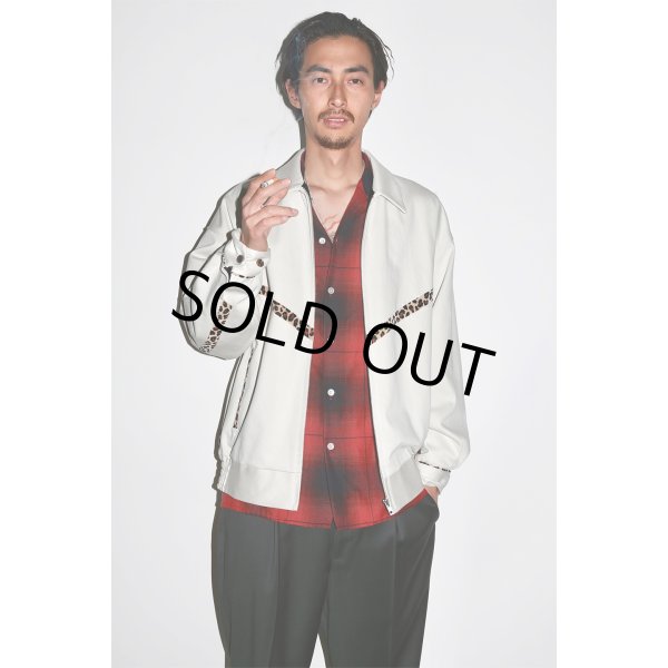 画像2: WACKO MARIA/OMBRE CHECK OPEN COLLAR SHIRT（RED）［オンブレチェックオープンカラーシャツ-23秋冬］ (2)