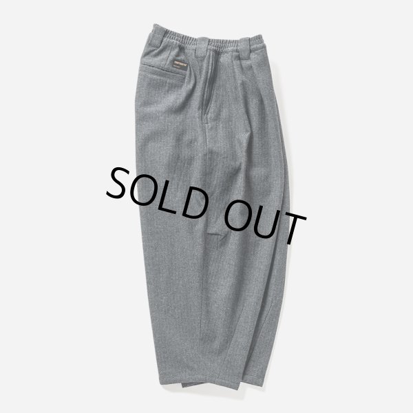 画像2: TIGHTBOOTH/WOOL HERRINGBONE BALLOON PANTS（Charcoal） 【20%OFF】［ウールヘリンボーンバルーンパンツ-23秋冬］ (2)