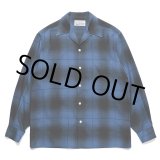 画像: WACKO MARIA/OMBRE CHECK OPEN COLLAR SHIRT（BLUE）［オンブレチェックオープンカラーシャツ-23秋冬］
