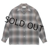 画像: WACKO MARIA/OMBRE CHECK OPEN COLLAR SHIRT（BROWN）［オンブレチェックオープンカラーシャツ-23秋冬］