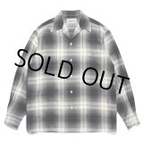 画像: WACKO MARIA/OMBRE CHECK OPEN COLLAR SHIRT（WHITE）［オンブレチェックオープンカラーシャツ-23秋冬］