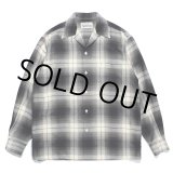 画像: WACKO MARIA/OMBRE CHECK OPEN COLLAR SHIRT（WHITE）［オンブレチェックオープンカラーシャツ-23秋冬］