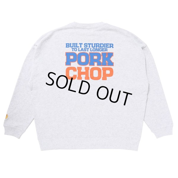 画像1: PORKCHOP/O.P. SQUARE SWEAT（ASH）［クルーネックスウェット-23秋冬］ (1)