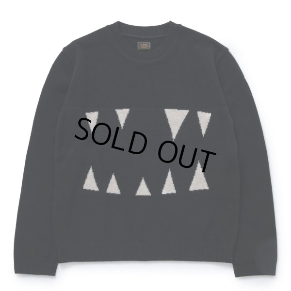 画像1: RATS/FANG CREW NECK KNIT（BLACK）［クルーネックニット-23秋冬］ (1)