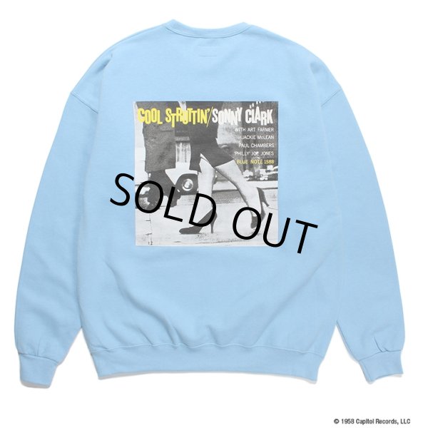 画像1: WACKO MARIA/BLUE NOTE / SWEAT SHIRT（BLUE）［クルーネックスウェット-23秋冬］ (1)