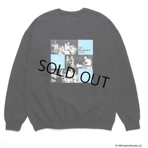 画像1: WACKO MARIA/BLUE NOTE / SWEAT SHIRT（BLACK）［クルーネックスウェット-23秋冬］ (1)