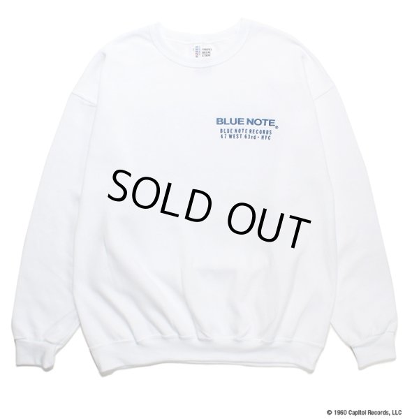 画像2: WACKO MARIA/BLUE NOTE / SWEAT SHIRT（WHITE）［クルーネックスウェット-23秋冬］ (2)