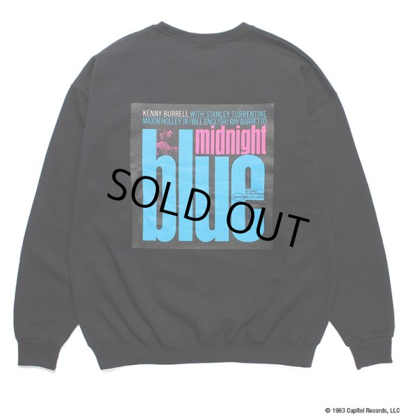 画像1: WACKO MARIA/BLUE NOTE / SWEAT SHIRT（BLACK）［クルーネックスウェット-23秋冬］ (1)