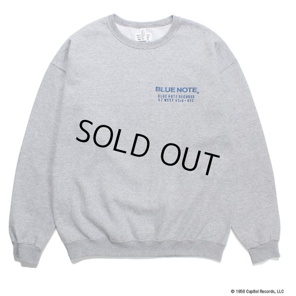 画像2: WACKO MARIA/BLUE NOTE / SWEAT SHIRT（GRAY）［クルーネックスウェット-23秋冬］ (2)