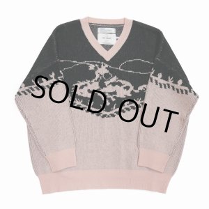 画像: DAIRIKU/"Cowboy" Pullover Knit（Pink & Black）［プルオーバーニット-24春夏］