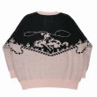 画像2: DAIRIKU/"Cowboy" Pullover Knit（Pink & Black）［プルオーバーニット-24春夏］ (2)