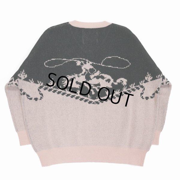 画像2: DAIRIKU/"Cowboy" Pullover Knit（Pink & Black）［プルオーバーニット-24春夏］ (2)