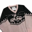画像4: DAIRIKU/"Cowboy" Pullover Knit（Pink & Black）［プルオーバーニット-24春夏］ (4)