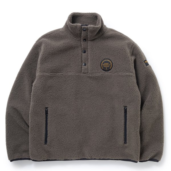 画像1: 【30%OFF】RATS/STAND COLLAR FLEECE（KHAKI）［スタンドカラーフリース-23秋冬］ (1)