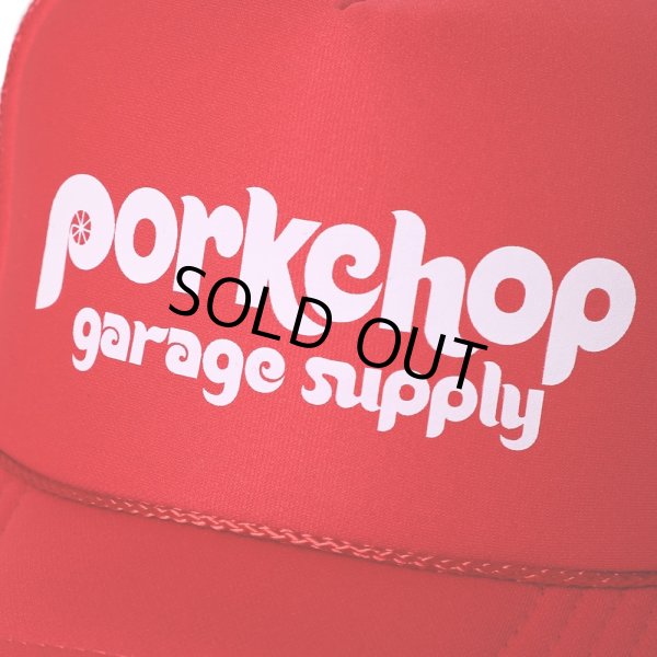 画像3: PORKCHOP/WHEEL LOGO MESH CAP（RED）［メッシュキャップ-23秋冬］ (3)