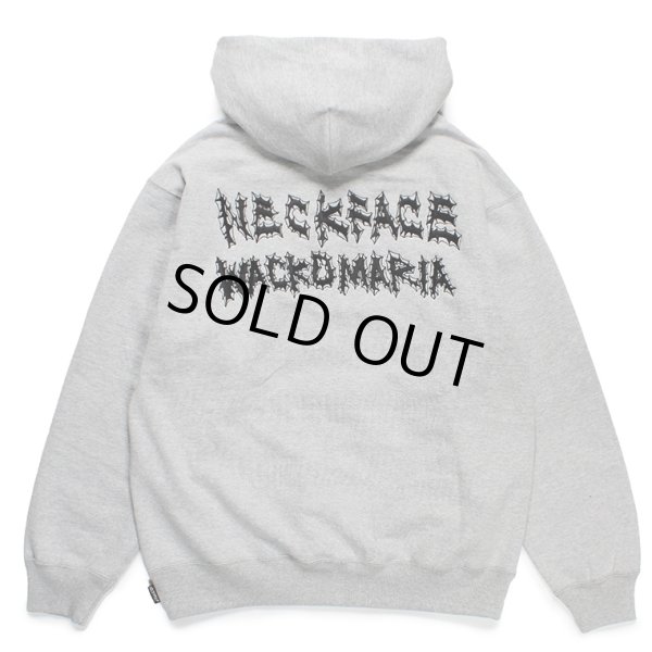 画像1: WACKO MARIA/NECKFACE / HEAVY WEIGHT HOODED SWEAT SHIRT（GRAY）［プルオーバーパーカー-24春夏］ (1)