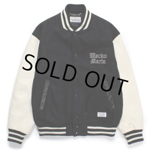 画像: WACKO MARIA/LEATHER VARSITY JACKET（BLACK）［レザーヴァーシティJKT-24春夏］