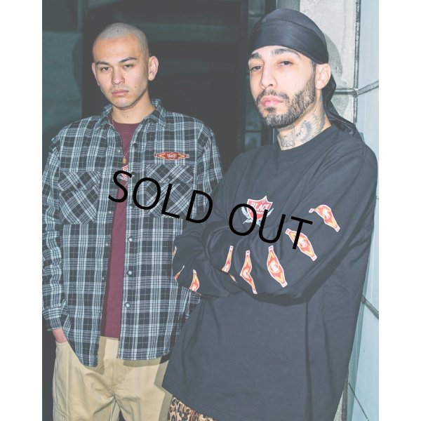 画像3: BlackEyePatch/SWEET CIGAR QUILTED FLANNEL SHIRT（BLACK） (3)