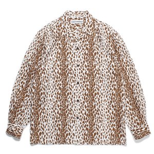 画像: WACKO MARIA/LEOPARD OPEN COLLAR SHIRT（BROWN）［レオパードオープンカラーシャツ-24春夏］