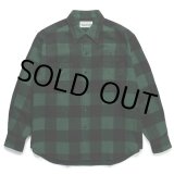 画像: WACKO MARIA/BLOCK CHECK FLANNEL SHIRT（GREEN）［ブロックチェックフランネルシャツ-24春夏］