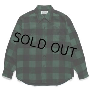 画像: WACKO MARIA/BLOCK CHECK FLANNEL SHIRT（GREEN）［ブロックチェックフランネルシャツ-24春夏］