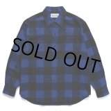 画像: WACKO MARIA/BLOCK CHECK FLANNEL SHIRT（BLUE）［ブロックチェックフランネルシャツ-24春夏］