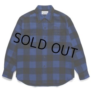 画像: WACKO MARIA/BLOCK CHECK FLANNEL SHIRT（BLUE）［ブロックチェックフランネルシャツ-24春夏］