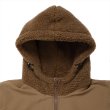 画像4: PORKCHOP/BOA FLEECE ZIP UP HOODIE（BROWN）［ボアフリースジップアップフーディー-24春夏］ (4)