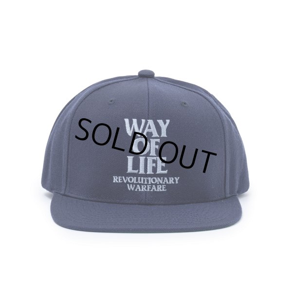 画像1: RATS/EMBROIDERY CAP "WAY OF LIFE"（NAVY/PEARL BLUE）［スナップバックキャップ-24春夏］ (1)