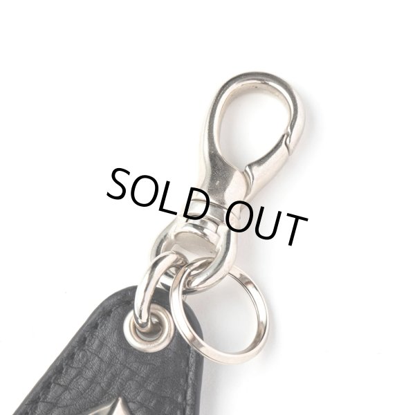 画像2: CALEE/STUDS LEATHER ASSORT KEY RING ＜TYPE I＞ C（BLACK/C）［スタッズレザーキーリング-24春夏］ (2)