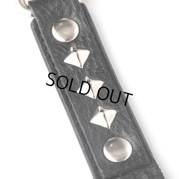 画像3: CALEE/STUDS LEATHER ASSORT KEY RING ＜TYPE I＞ A（BLACK/A）［スタッズレザーキーリング-24春夏］ (3)