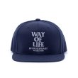 画像1: RATS/EMBROIDERY CAP "WAY OF LIFE"（NAVY/SILVER GRAY）［スナップバックキャップ-24春夏］ (1)