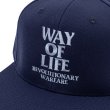 画像3: RATS/EMBROIDERY CAP "WAY OF LIFE"（NAVY/PEARL BLUE）［スナップバックキャップ-24春夏］ (3)