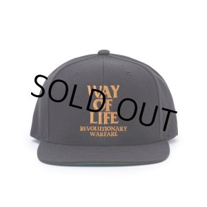 画像: RATS/EMBROIDERY CAP "WAY OF LIFE"（BLACK/MARIGOLD）［スナップバックキャップ-24春夏］