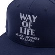 画像3: RATS/EMBROIDERY CAP "WAY OF LIFE"（NAVY/SILVER GRAY）［スナップバックキャップ-24春夏］ (3)