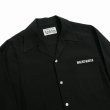 画像2: WACKO MARIA/50'S OPEN COLLAR SHIRT（BLACK）［50'Sオープンカラーシャツ-24春夏］ (2)