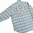 画像3: 【30%OFF】DAIRIKU/Check Western Over Shirt（Aqua）［チェックウエスタンオーバーシャツ-24春夏］ (3)