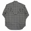 画像2: 【30%OFF】DAIRIKU/Check Western Over Shirt（Black）［チェックウエスタンオーバーシャツ-24春夏］ (2)