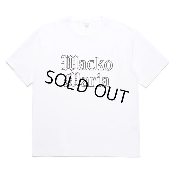 画像1: WACKO MARIA/WASHED HEAVY WEIGHT T-SHIRT（WHITE）［プリントT-24春夏］ (1)