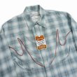 画像4: 【30%OFF】DAIRIKU/Check Western Over Shirt（Aqua）［チェックウエスタンオーバーシャツ-24春夏］ (4)