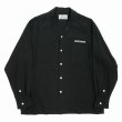 画像1: WACKO MARIA/50'S OPEN COLLAR SHIRT（BLACK）［50'Sオープンカラーシャツ-24春夏］ (1)