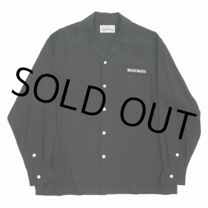 画像: WACKO MARIA/50'S OPEN COLLAR SHIRT（BLACK）［50'Sオープンカラーシャツ-24春夏］