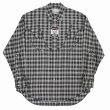 画像1: 【30%OFF】DAIRIKU/Check Western Over Shirt（Black）［チェックウエスタンオーバーシャツ-24春夏］ (1)