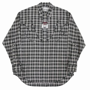 画像: 【30%OFF】DAIRIKU/Check Western Over Shirt（Black）［チェックウエスタンオーバーシャツ-24春夏］