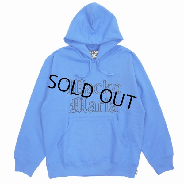 画像1: WACKO MARIA/HEAVY WEIGHT PULL OVER HOODED SWEAT SHIRT（BLUE）［プルオーバーパーカー-24春夏］ (1)
