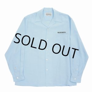 画像: WACKO MARIA/50'S OPEN COLLAR SHIRT（BLUE）［50'Sオープンカラーシャツ-24春夏］