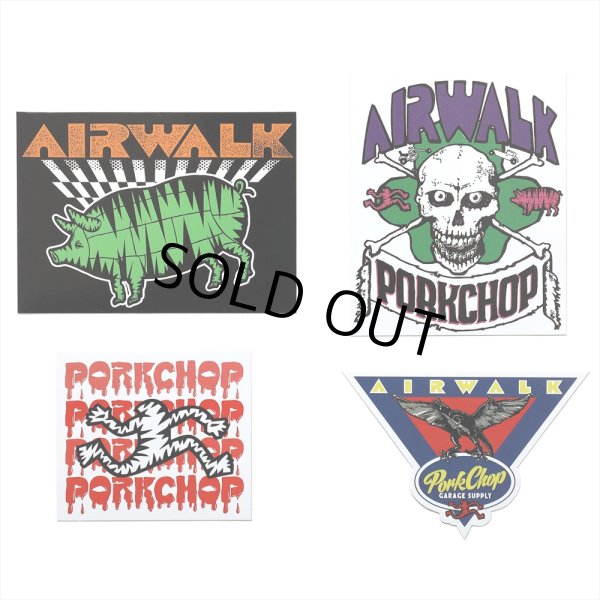 画像1: PORKCHOP/AP STICKER SET（×AIRWALK CLASSICS）（4枚セット）［ステッカーセット-24春夏］ (1)