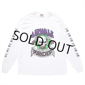 画像: PORKCHOP/AP SKELETON L/S TEE（×AIRWALK CLASSICS）（WHITE）［プリント長袖T-24春夏］